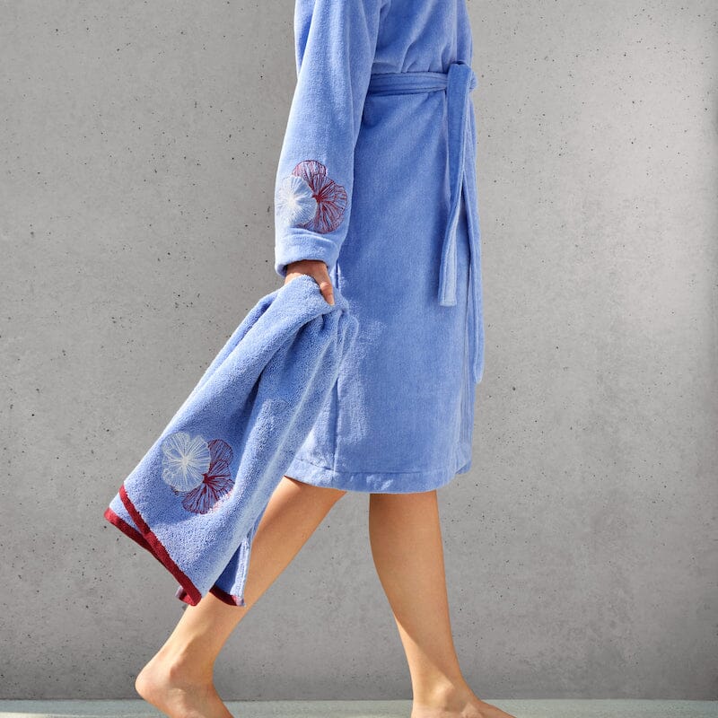 The Company Store Air Layer Women's Medium Blue Cotton Robe 67046-M-BLUE -  The Home Depot